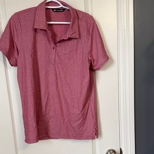 TravisMathew Heathered Red Polo
